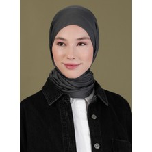 Ecardin Penye Eşarp - Koyu Gri - Ecardin