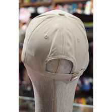 Göksu Şapka Unisex Spor Kep Micro Eşofman Kumaşı Arkası Ayarlanabilir Krem