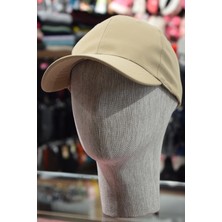 Göksu Şapka Unisex Spor Kep Micro Eşofman Kumaşı Arkası Ayarlanabilir Bej