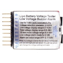 Devre Dünyası Lipo Seviye Ölçer ve Alarm Modülü 1-8s Lipo Pil Ölçüm Cihazı