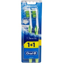 Oral-B Diş Fırçası 3 Boyutlu Beyazlık 40 Orta 1 Alana 1 Bedava Paketi 3014260022761 Manuel Diş Fırçası