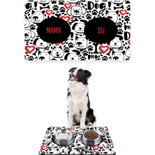 PatiPeti Love My Dog Köpek Mama Altlığı Mama Paspası Köpek Mama Eğitim Paspası 50 x 35cm