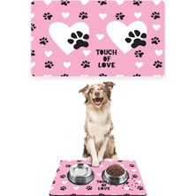 PatiPeti Touch Of Love Köpek Mama Altlığı Mama Paspası Köpek Mama Eğitim Paspası 50 x 35cm