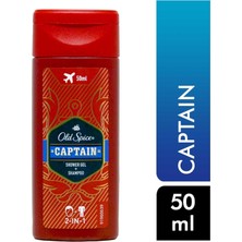 Old Spice Duş Jeli ve Şampuan 50 ml 2si1 Arada Captain 8001841260518  Şampuan