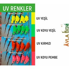 Safir Balık Kafa Uv ve Glow Jig Head Pembe Uv-15 G.-14 No.