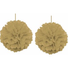 Kikajoy Ponpon Süs 30 cm 2 'li Altın