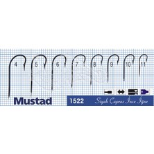 Mustad 1522 Lacivert Çapraz 100'LÜ Olta Iğnesi 9 No.