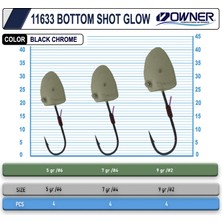 Owner Cultiva 11633 Jh-80 Bottom Shot Glow Lrf Jighead 9 G. - 2 No.