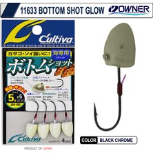 Owner Cultiva 11633 Jh-80 Bottom Shot Glow Lrf Jighead 9 G. - 2 No.