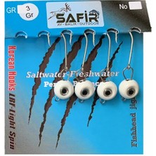 Safir Balık Göz Uv ve Glow Jig Head Yeşil Glow-7 Gram-12 No.