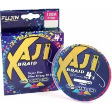 Fujin Aji Light Game Braid 4x 100MT Pink Pe Ip Misina 0,06 Mm.