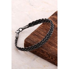 Sümer Telkari Kazaziye Işlemeli El Sarması Gümüş Erkek Bileklik