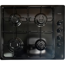 Teka - Hlx 60 4g Aı Al Bk - Ankastre Paslanmaz Çelik Gazlı Ocak -Emaye Izgara-Siyah-60 CM-112620002