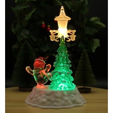 Hediye Biziz Yılbaşı Noel Kardan Adam Işıklı Fener Lamba Merry Christmas