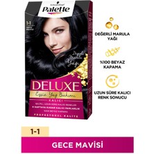 Palette  Palette Deluxe Saç Boyası Siyah Inci Gece Mavisi 1-1 80 ml Saç Boyası