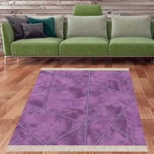 Bona Fortuna Geometrik Desenli Yıkanabilir Kaymaz Taban Leke Tutmaz Modern Salon Halısı ve Yolluk