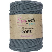 Spagetti Yarn 3mm 500G Füme 2 Büküm Halat Makrome Ipi