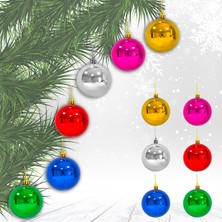 Süsle Bebek ve Parti Yılbaşı Ağaç Süsü Cici Top, 6 cm - 6 Adet