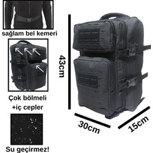 Baggor  Su Geçirmez Çok Gözlü Kampçı-Seyahat-Dağcı-Outdoor-Askeri Taktik Sırt Çantası + 1 Adet Peç