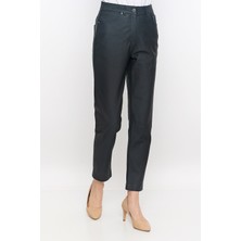 Basic & More Kadın Beş Cep Deri Pantolon