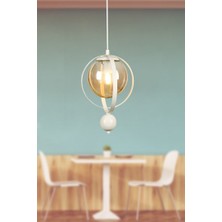 Begüsa Jüpiter Tekli Avize Beyaz Bal Cam