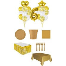 Dipak Gold Renk 6 Yaş Doğum Günü Seti