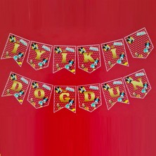 Dipak Mickey Mouse Karakter Temalı Iyiki Doğdun Yazılı Banner