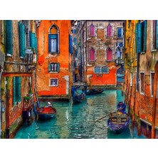 Womb Hobby Pastel Kanal Sayılarla Boyama Seti 40 x 50 cm Tuvale Gerili