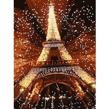 Womb Hobby Işıklar Şehri Sayılarla Boyama Seti 40 x 50 cm Tuval Şasesine Gerili