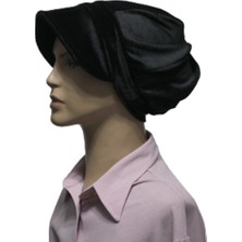 Eflin Eflinkadın Giyim Kasket Şapka Siyah Kadife