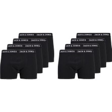 Jack & Jones 8 Li Paket Siyah Erkek Boxer