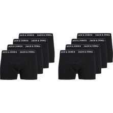 Jack & Jones 8 Li Paket Siyah Erkek Boxer