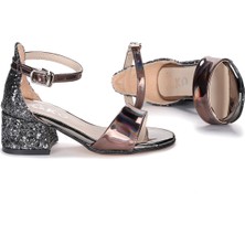 Kiko Kids Kiko 768 Ayna Çam Günlük Kız Çocuk 3 cm Topuk Sandalet Ayakkabı