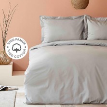 Karaca Home Back To Basic Gri %100 Pamuk Çift Kişilik Nevresim Takımı