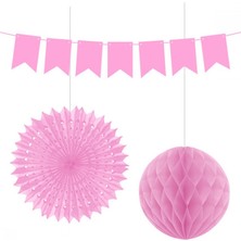 Balonevi KF099-PMB Kagıt Süs Seti Pembe