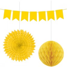 Balonevi KF099-SR Kagıt Süs Seti Sarı