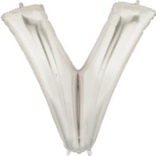 Balonevi V Gümüş 40 Inch Folyo Balon