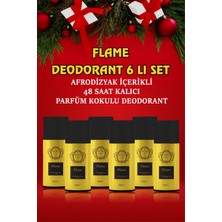 Soel Parfüm Erkek Deodorant Sprey 6 Adet Afrodizyk Içerikli Flame 6X150 ml