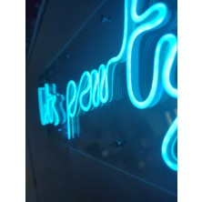 Dekoraven Lets Party Neon Şekiller Işaret Neon  LED Dekoratif Duvar Aydınlatması Neon Duvar Yazısı