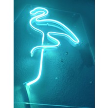 Dekoraven Flamingo Neon Şekiller Işaret Neon  LED Dekoratif Duvar Aydınlatması Neon Duvar Yazısı