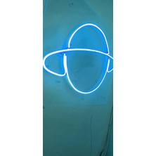 Dekoraven Satürn  Neon Şekiller Işaret Neon  LED Dekoratif Duvar Aydınlatması Neon Duvar Yazısı