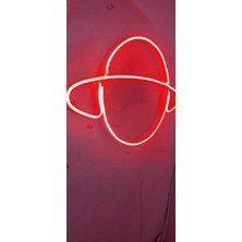 Dekoraven Satürn  Neon Şekiller Işaret Neon  LED Dekoratif Duvar Aydınlatması Neon Duvar Yazısı