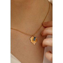 Milet Kuyumculuk 14 Ayar Altın Baskı Yonca Göz Doç Zincir Kolye