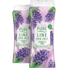 Pure Line Doğal Özler ile Sümbül ve Misk Duş Jeli 400 ml X2