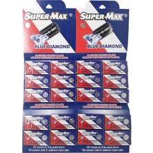  Supermax Blue Diamond 20'li Kartela Tıraş Jileti Çift Kenarlı Double Edge