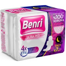 Benri Benri Hijyenik Ped Gece 7'li Günlük Ped