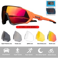 Kapvoe Değişebilir 5 Lens Mtb Polarize Bisiklet Spor Dağ Kayak Gözlüğü
