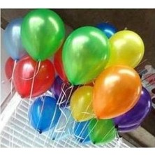 Trend Hediye Sepeti 25'li Metalik Sedefli Parlak Karışık Renk Balon