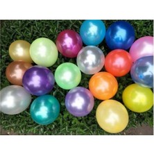 Trend Hediye Sepeti 25'li Metalik Sedefli Parlak Karışık Renk Balon