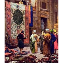 Ena Butik Osmanlı Halı Çarşısı Sayılarla Boyama Seti Kasnaklı 90 x 110 cm